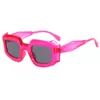 Estilo nuevo europeo y americano color gelatina irregular Cuadrado moda gafas de sol personalidad femenina estilo punk gafas de sol gafas ins hombres