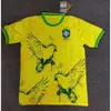 Camiseta Deportiva Casual de Manga Corta con Estampado 3D de Fútbol de Brasil para Hombre Europeo y Americano Venta Caliente al por Mayor