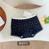 Calzoncillos tipo bóxer florales franceses de cintura media para niñas, dos en uno, hipoalergénicos, transpirables, alta elasticidad, anti-exposición, ropa interior ligera para mujer 3922