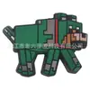 Pingentes de sapato pixelados de Minecraft, Acessórios de tamanco de borracha macia em PVC, Fivelas de sapato DIY de desenho animado de jogo