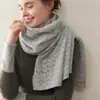 100% Cachemir Puro 2026 Otoño/Invierno Nuevo Estilo para Mujer Calentador de Cuello Jacquard Hueco Bufanda Protectora Cálida Bufanda de Punto
