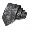 Gravata Masculina Logotipo Personalizado Gravata Paisley Vermelha Casamento Noivo Gravata de Alta Qualidade Amarrada à Mão para Homens
