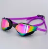 Nuevas Gafas de Natación para Adultos, Gafas de Natación Profesionales Antivaho de Alta Definición para Adultos, Hombres y Mujeres, Gafas de Natación de Buceo de Silicona Electroplateada para Competición