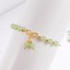Presente de Tanabata Pingente de Cereja Fofo Pulseira de Jade Hetian Design Nicho Ouro 14K Pulseira Feminina Verão Combina com Tudo