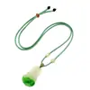 Colar Gargantilha Ajustável de Ouro Envolto Feito à Mão de Alta Qualidade Cordão Pingente de Jade Dourado Corda de Joia para Homens e Mulheres
