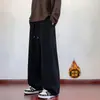 Marca Americana Moderna Cor Blocada Cintura Reta Perna Reta Peso Pesado Caimento Calça de Moletom para Homens e Mulheres Outono Solta Emagrecedora Esportiva Casual Calça Longa