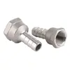 Conector de engate rápido com rosca interna de aço inoxidável 304, conexão hexagonal de mangueira com rosca interna, conexão para tubo de água, cabeça de engate rápido 1/2 polegada, 3/4 polegada, 1 polegada