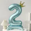 Set de decoración para fiesta de cumpleaños de un niño de 8 años, incluyendo globos con forma de avión y pastel, set de globos de papel de aluminio