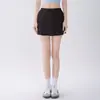 Calça Yoga de Renda Falsa Duas Peças Estilo Novo para Mulheres, Cintura Alta, Ajustada, Saia Curta Modeladora, Shorts Esportivos de Pilates Fitness