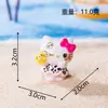 Novo produto criativo de micro paisagismo: figura fofa de gatinho de pelo preto, casa de bonecas DIY decoração de casa, ornamento de carro e mesa