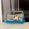 Botella a la deriva creativa brillante Reloj de arena mediterráneo Gota de aceite Adorno de decoración de escritorio para el hogar Regalo de cumpleaños para niños