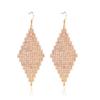 Brincos Borsalina Moda Europeia e Americana Diamante Completo Brincos Versáteis Moda Luxo Leve Diamante Diamante Completo Corrente de Garras