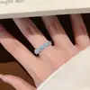 Anillo de Estrella Colorido con Pedrería Dulce y de Alta Calidad Estilo Coreano para Mujer, Diseño Único, Exquisito Anillo para Dedo Índice