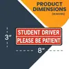Pegatinas magnéticas reflectantes para parachoques de prácticas para estudiantes conductores transfronterizos, pegatinas de impresión DIY gratuitas en inglés
