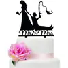 Topo de Bolo de Casamento Pescador, Inserção Engraçada de Bolo Sr. e Sra./Chá de Panela/Festa de Aniversário