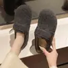 Zapatos de Peluche Birkenstock para Mujer 2026 Otoño/Invierno Nuevos Zapatos Perezosos de Velcro Zapatos de Piel Suela Gruesa Cálida Mocasines Planos