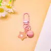Llavero colgante de estrella de gelatina de dopamina con campanita linda, accesorio para bolso femenino, venta al por mayor
