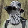 Sombrero de Sol para Hombre Estilo Nuevo con Protección Solar Desmontable Ala Ancha Verano Montañismo Pesca Sombrero para Exteriores Anti-UV