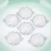 Colgante Doble Ovalado Perlado de Goteo de Aceite DIY Simple y Elegante Aleación de Joyería Venta al por Mayor Directa de Fábrica Transfronteriza Se Puede Mezclar por Lotes