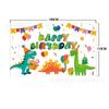 Pod Personalizado Amazon 2026 Feliz Aniversário Coelho Verde Balão Colorido Tecido de Fundo Decoração de Fotografia Banner