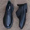 2026 Otoño Transpirables Invierno Más Terciopelo Nuevo Cuero Genuino Zapatos de Hombre Venta al por Mayor Modernos Suela Suave Casual de Negocios Trabajo Formal Zapatos de Cuero