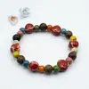 Colección de Cuentas Jingdezhen Cuentas Budistas Pulsera de Cerámica Popular Nuevo Estilo Chino Fresco y Sencillo Estilo Nacional Tejido Puramente Hecho a Mano