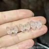 Coleção de Cristal Branco Natural, Contas de Abóbora, Contas de Flor de Maracujá, Acessórios Artesanais, Pulseiras DIY Feitas à Mão, Joias da Moda