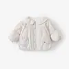 Abrigo de algodón acolchado con cuello de muñeca para bebé niña, chaqueta fina de algodón para otoño e invierno de bebé, forro 100% algodón Clase A, prenda de abrigo para salir