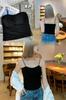Nuevo Celebridad de Internet Hilo Algodón Tirante Pequeño Chaleco Ajustado Chica Picante Correa Bonita Almohadilla en el Pecho Tube Top Prendas de Abrigo para Todo Combinar Ropa Interior Mujer