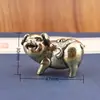 Comedero Sólido de Latón para Cerdos Fu Cerdo Tres Cerdos Luchan por Mover Ladrillos Decoración Retro para el Hogar Escritorio de Oficina Mascotas de Té Adornos