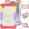 Funda protectora para tablet Tab A9 de 8.7 pulgadas, soporte de escritorio plegable giratorio, correa de mano antideslizante, cubierta completa de silicona