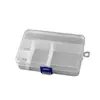 Caja de Plástico de 5 Compartimentos, Caja para Papelería, Caja de Almacenamiento Transparente de PP, Caja para Piezas y Accesorios, Caja Organizadora para Joyería y Manualidades, Ferretería