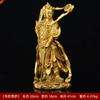 Estátua de Bronze do Bodhisattva Weituo, Bodhisattva Kala e Guan Gong com Nove Dragões, Divindade Guardiã da Mão Esquerda, para Decoração de Sala de Estar ou Altar Budista