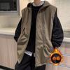 Chaleco de algodón con carga impermeable guapo estilo americano para hombre marca de moda grueso juvenil estándar otoño 2022 color sólido