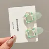 Grampo de Cabelo Sem Costura em Xadrez Doce em Forma de Coração Japonês e Coreano de Verão para Mulheres, Presilha para Franja, Acessório de Cabelo para Crianças e Meninas
