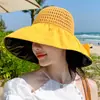 Sombrero de Protección Solar para Mujer, Sombrero Solar Anti-UV, Sombrero de Pescador de Vinilo Plegable para Cubrir la Cara, Sombrero Solar de Ala Ancha para la Playa