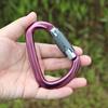 Amazon venda quente ao ar livre D-tipo automático bloqueio aviação alumínio mosquetão yoga master lock montanhismo gancho fivela de segurança