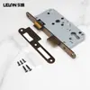 Corpo de fechadura de língua dupla padrão europeu de aço inoxidável 304 personalizado 7255 corpo de fechadura de porta à prova de fogo corpo de fechadura de porta de hospital porta de quarto interno