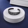 Venta Directa de Fábrica Cortado Acero de Titanio Cortado Nudo de Bruja Pulsera Ancha Abierta Personalizada Simple de Acero Inoxidable 304 Pulsera para Mujer