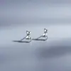 Pendientes de Gatito para Mujer Simples de Alta Gama Moda Lindos Pendientes Versátiles Estudiante Dibujos Animados Dulces Creativos