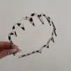 Faixa de Cabelo de Resina Ondulada Estilo Coreano para Lavar o Rosto de Mulheres, Presilha de Cabelo Antiderrapante com Dentes para Pressão Alta na Coroa