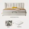 Estilo Creme Luz de Cama Luxo Ins Estilo Tecido Cama Cama de Casal Cama de Tecido Quarto Principal Cama Celebridade da Internet Moderna Simples Tecnologia Cama de Tecido