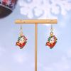 Série de Natal de personalidade transfronteiriça brincos de rena e pão de gengibre brincos de óleo de desenho animado europeu e americano brincos de Papai Noel