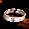 Producto Humano Plata Plata Pura 999 Esmerilado Doble Felicidad Brazalete Abierto Moda Simple Pulsera para Mujer Par Transfronterizo