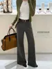 Suxinlan/YOUMO colección de otoño estilo coreano, jeans acampanados de corte holgado, versátiles y adelgazantes para mujer 72682 (con cinturón)