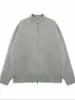 Cárdigan de punto con cremallera, cuello alto, estilo simple, color liso, suéter chaqueta elegante para otoño e invierno 2025, para hombres y mujeres