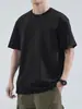 Camiseta de Manga Corta Estilo Americano 2026 para Hombre, Cuello Redondo, Corte Holgado, Versátil, Camisa Base Casual Blanca Pura, Top Delgado para Hombre