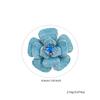 Broche de Camelia Nuevo Estilo 2025 con Microincrustaciones Turquesas, Pin de Flor de Alto Nivel Moderno y Versátil para Ropa, Transfronterizo Europeo y Americano