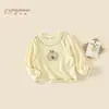 Camiseta de Manga Larga de Otoño para Niña 2026 Nuevo Estilo Coreano Dibujos Animados Primavera-Otoño Bebé Niña Cuello Redondo Camiseta Básica Clase A