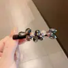 Exquisita y de Alta Gama Horquilla de Perlas de Cristal para Mujer, Versátil y Súper de Hada Pinza Lateral, Pinza para Flequillo